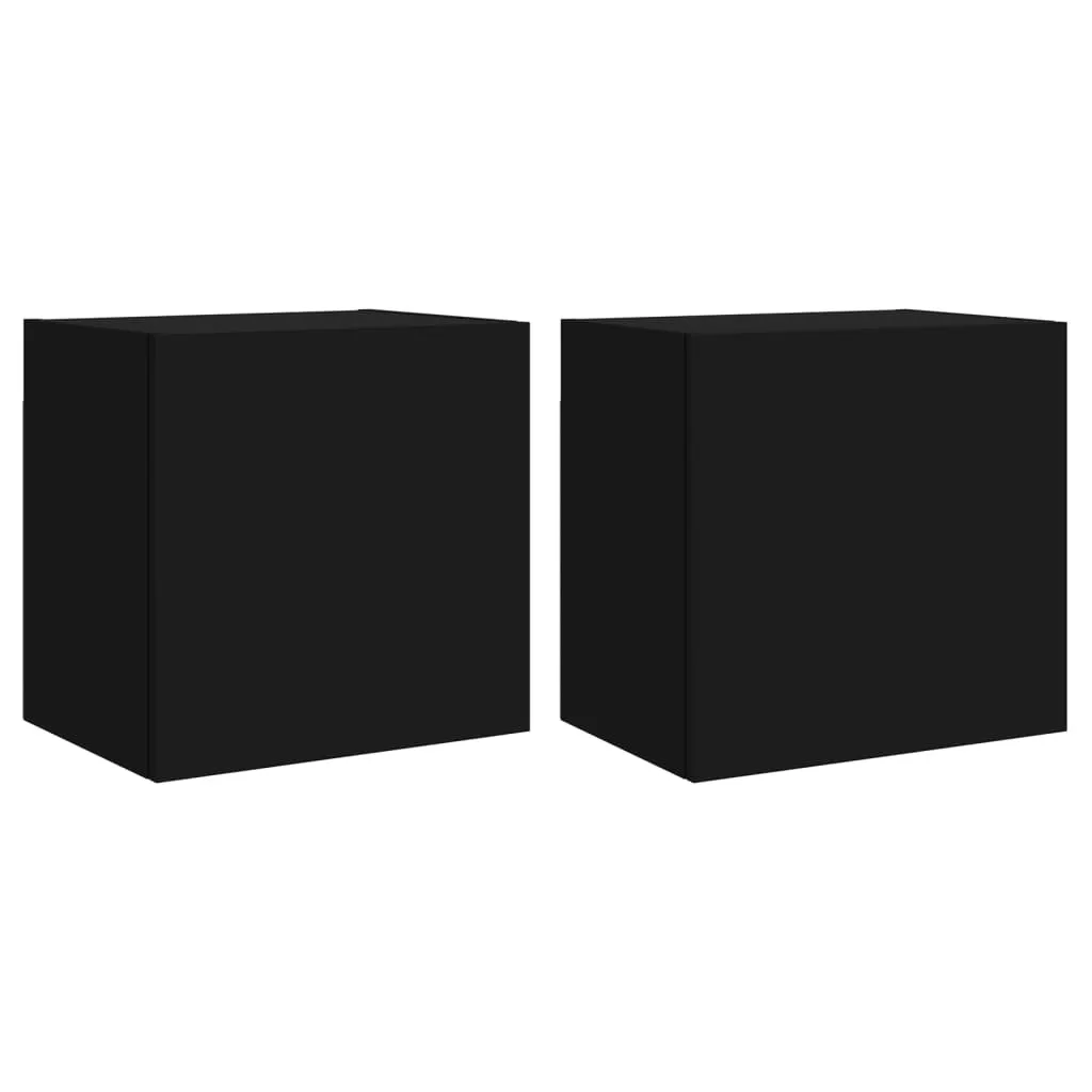 Mobili TV Sospesi SYFAX™ Neri 40,5x30x40 cm - Eccellenza Multistrato