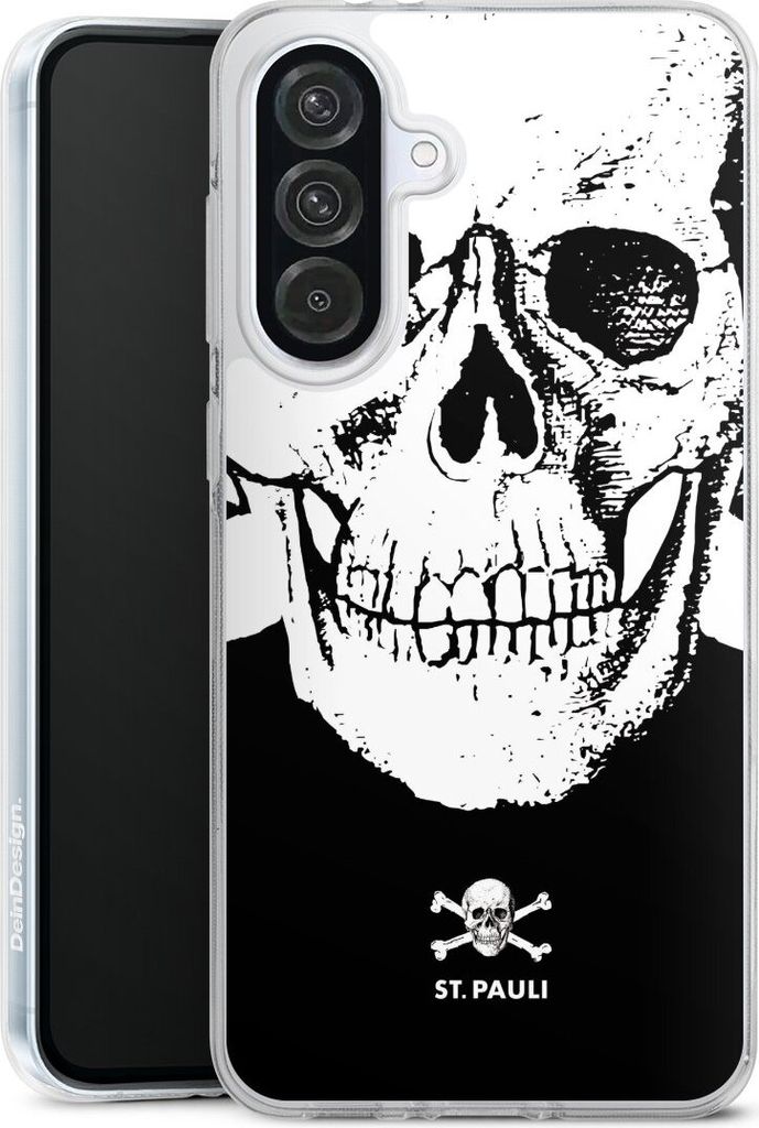 DeinDesign Handyhülle für Samsung Galaxy A56 5G Silikon Hülle Case Smartphone Schutzhülle FC St. Pauli Offizielles Lizenzprodukt Totenkopf