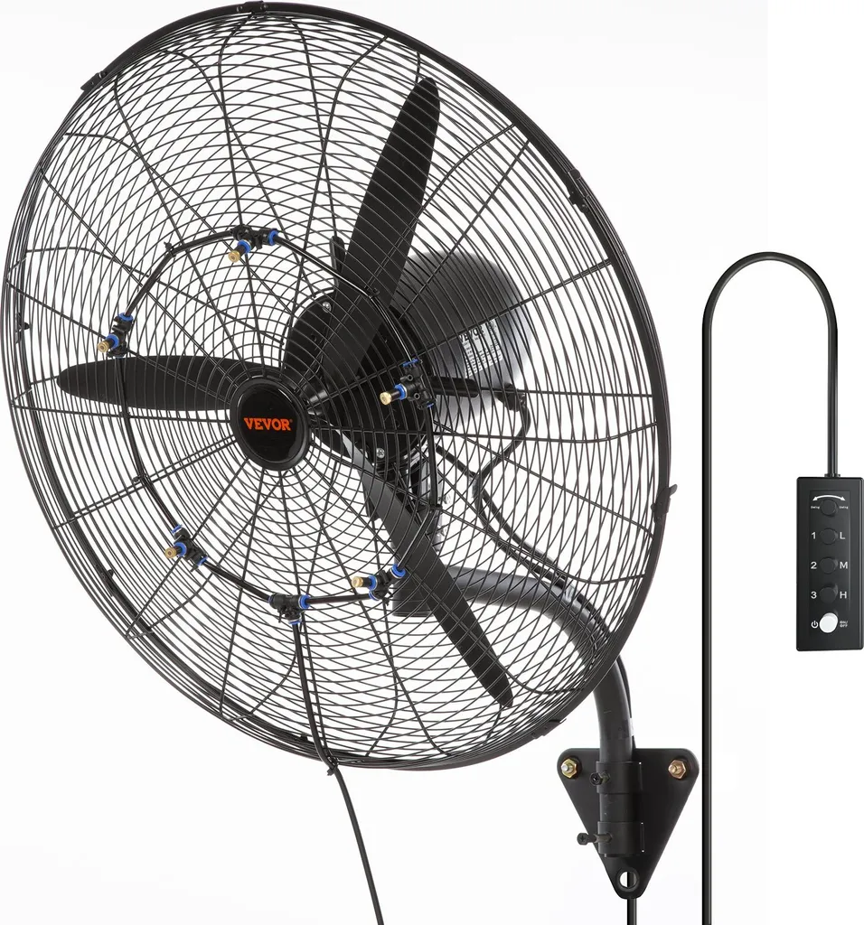 Ventilatore antiappannamento, 61,6 cm oscillante, a tenuta stagna, 3 velocità, 7000 CFM, ventilatore commerciale o domestico per il raffreddamento di magazzini, serre, officine
