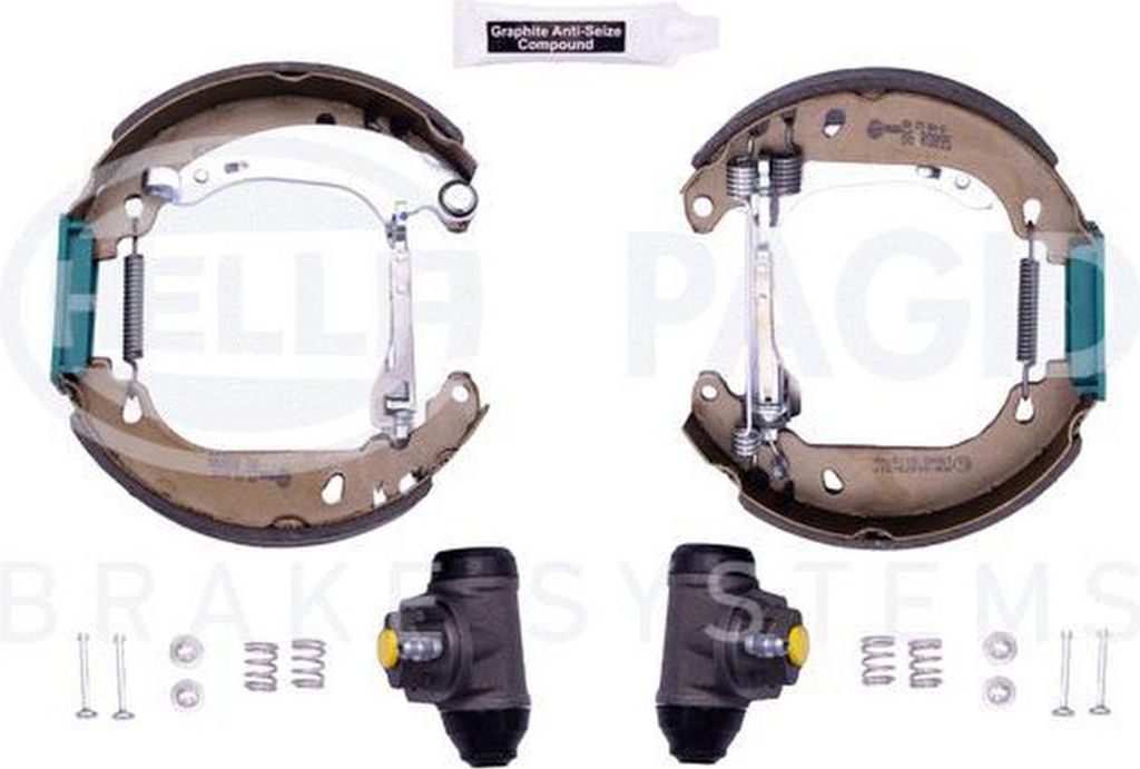 Bremsbackensatz Ø 180 mm 42 mm HELLA passend für u.a. RENAULT CLIO