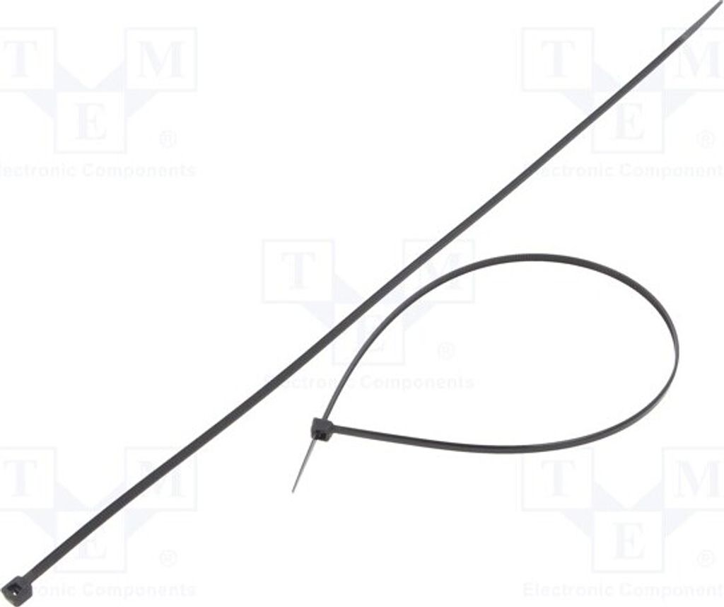 100x Kabelbinder L: 370mm W: 3,6mm 177N schwarz Ømax: 102mm FIX-S-3.6X370/BK Kabel