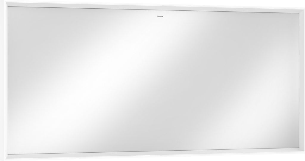 hansgrohe Xarita E Spiegel, LED-Beleuchtung mit Infrarot-Sensor, 1600x50x700mm, Mattweiß, Spiegelheizung, 54992700