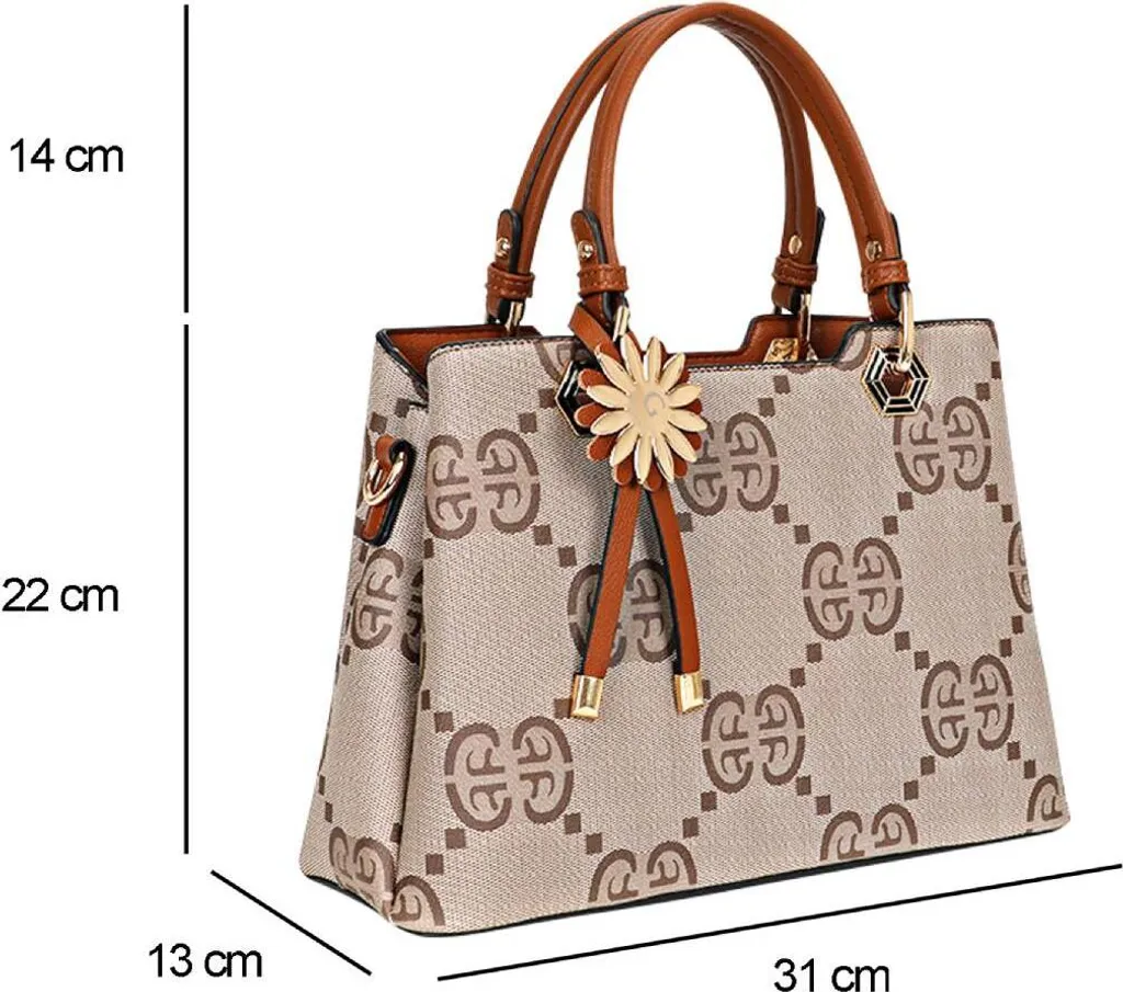 Gallantry, borsa da donna con stampa e tracolla, marrone - 2