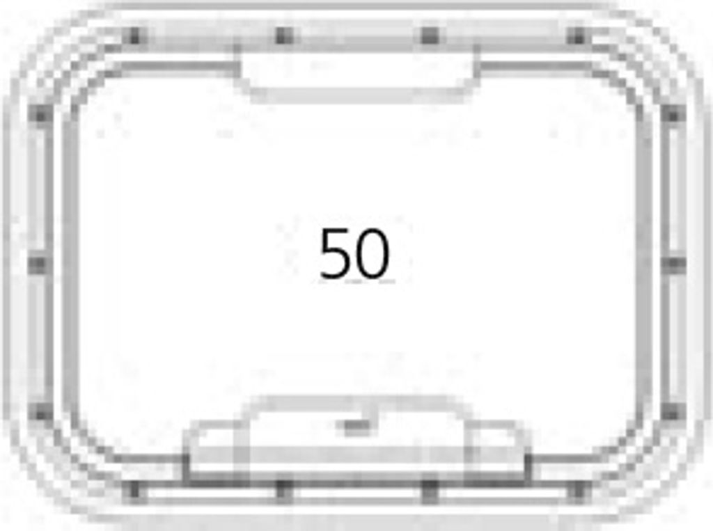 Goïot Bullauge, Aufklappbar, Modell 'Opal 50', Für Wandstärken 5-33mm, Außenmaße 369x273mm