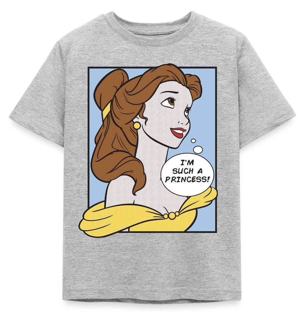 Belle Mit Spruch I'm Such A Princess Kinder T-Shirt, 98/104 (3-4 Jahre), Grau meliert