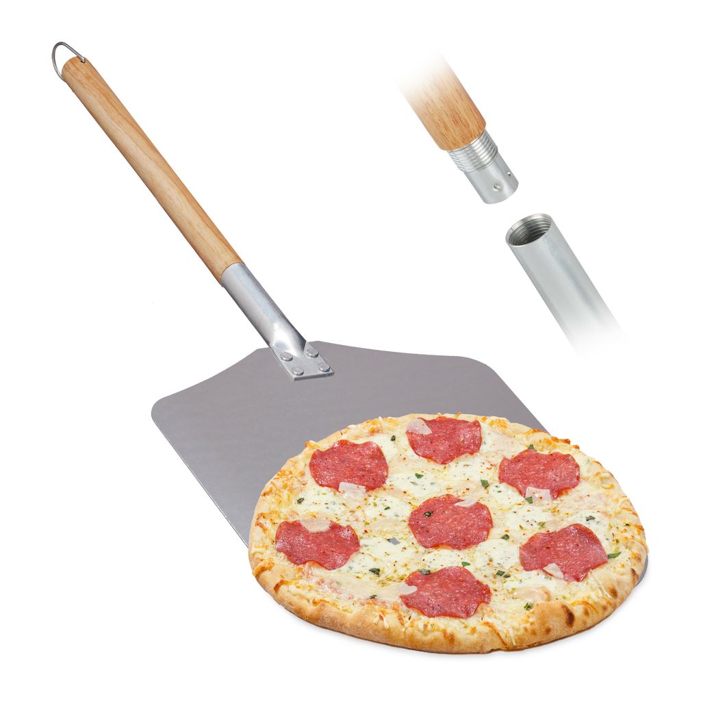 Pizzaschaufel mit Holzgriff Pizzawender Holzgriff 43cm Brotbackschieber Pizza 