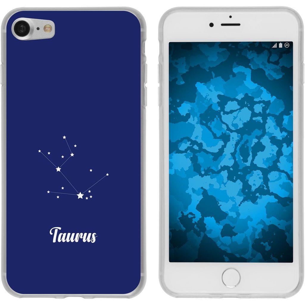 PhoneNatic Case kompatibel mit Apple iPhone 7 / 8 / SE 2020 Silikon-Hülle SternzeichenTaurus M8