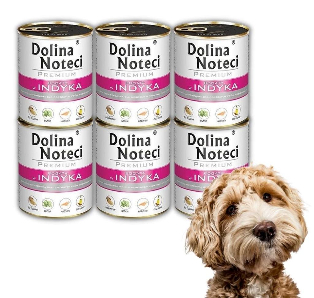 Dolina Noteci Premium Nassfutter für Hunde Pute 6x400g Produktbild 