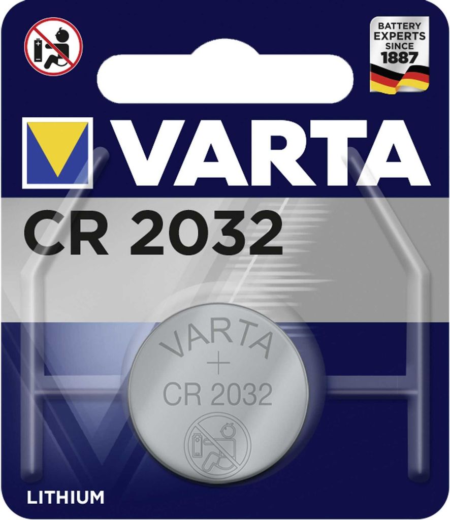 Varta Primary Lithium Button CR2032, Nickel-Oxyhydroxid (NiOx), 3 V, 230 mAh, 20 mm, 20 mm, 3,2 mm
