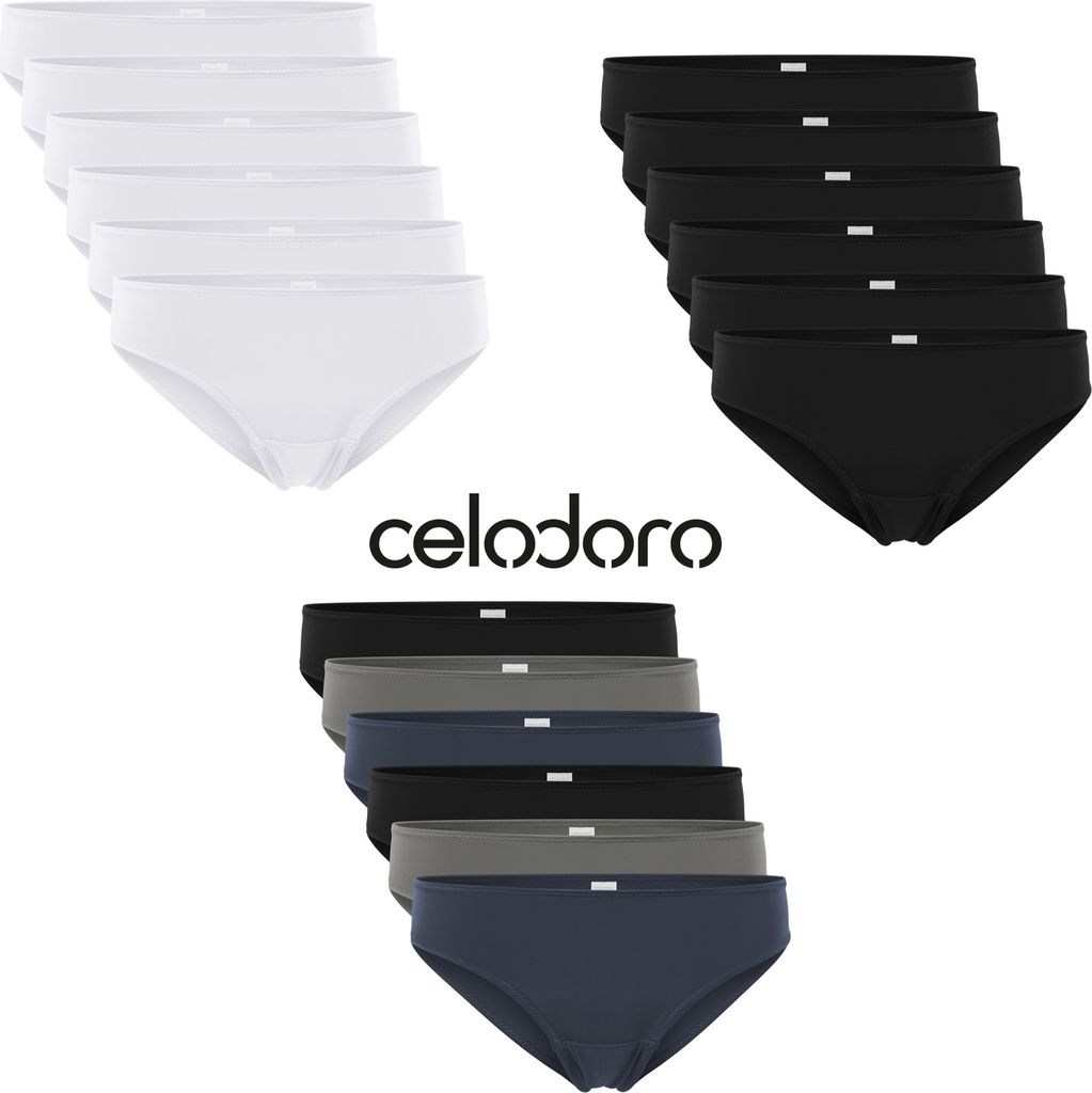 Celodoro Lot De 6 Slips De Bikini Pour Femme Avec élastique Fin Et