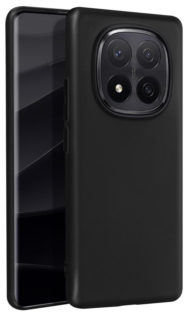 Avizar, Soft Touch Silikonhülle Xiaomi Redmi Note 14 Pro Plus, matte Rückseite, Schwarz