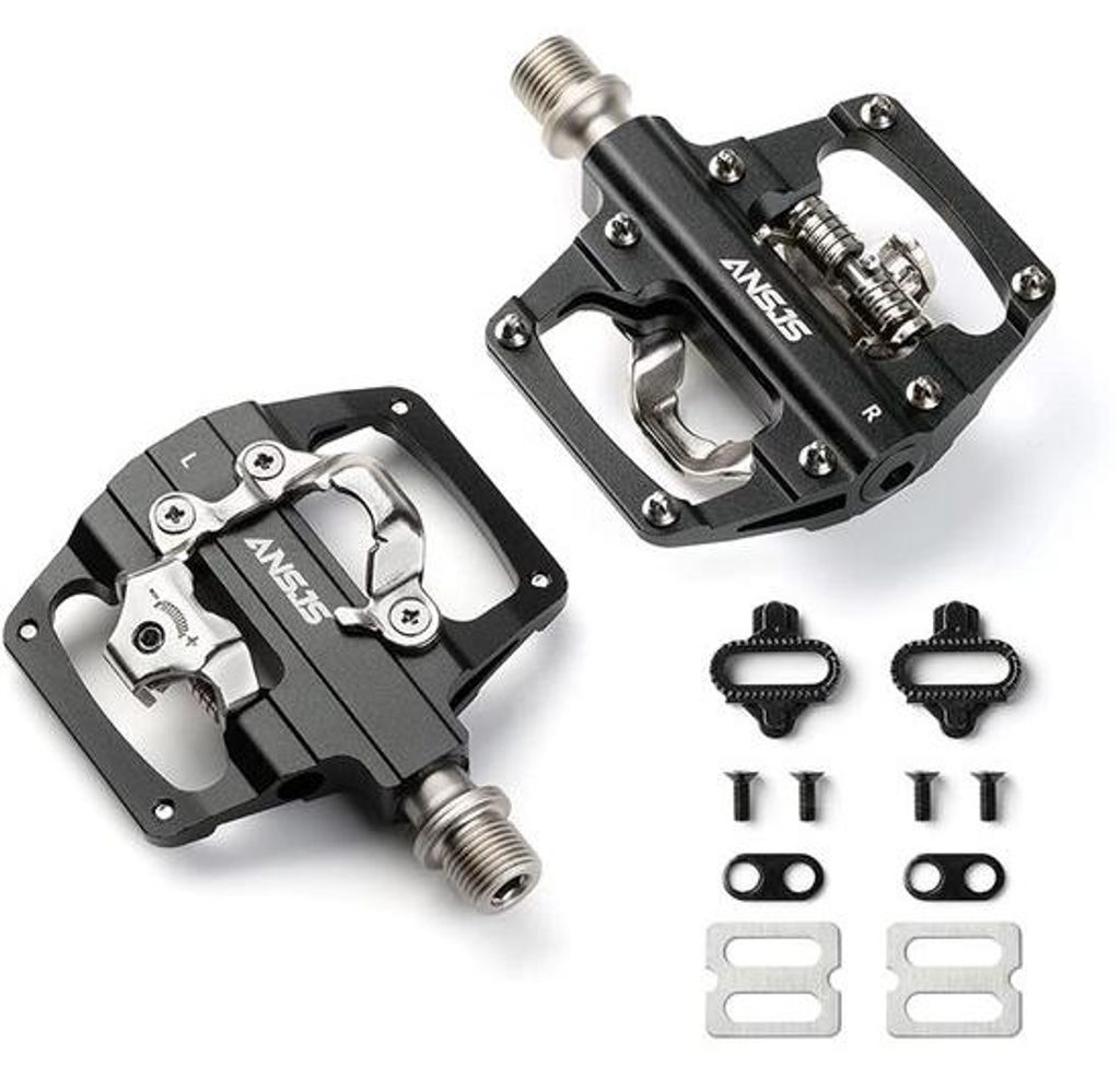 2in1 Fahrradpedale Klickpedal Antirutsch Aluminium