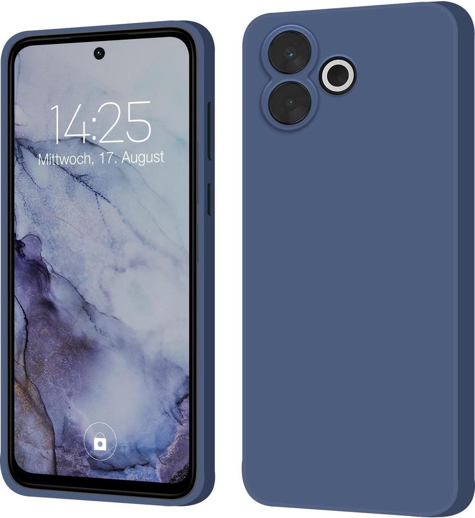 Hülle für Xiaomi Redmi 13 Case Cover Bumper Silikon Softgrip Schutzhülle Farbe: Lavendelblau