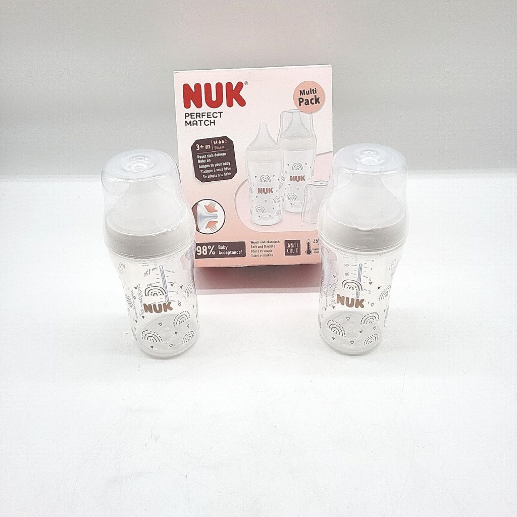 NUK Perfect Match Twin Set 260ml - motivo arcobaleno, senza Immagine del prodotto 