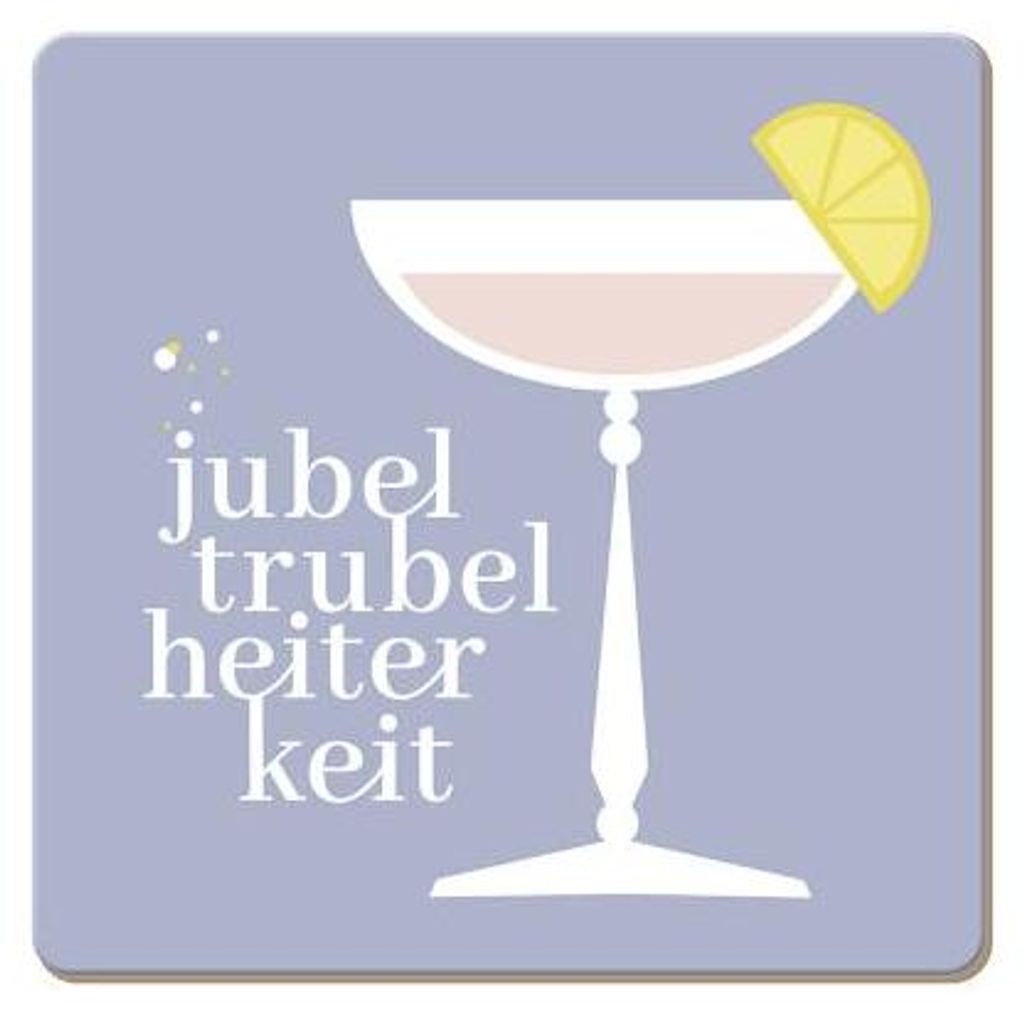 Getränkeuntersetzer, Zubehör für Gläser, Getränke, Tassen, Glasuntersetzer, abwischbar, Korkuntersetzer Jubel Trubel Heiterkeit