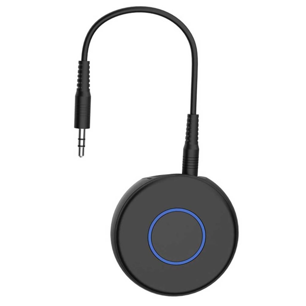 FeelGlad Bluetooth Adapter Auto,Blaues Umgebungslicht Auto-Adapter