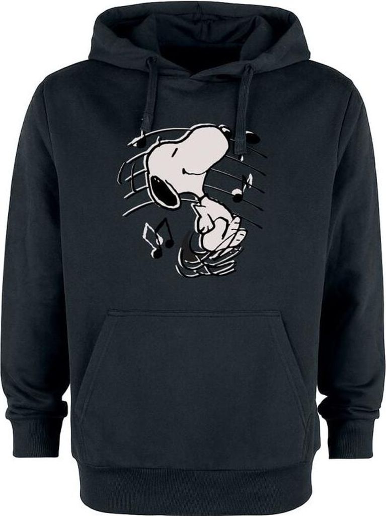 Peanuts Kapuzenpullover Herren Snoopy Music schwarz XL Produktbild 