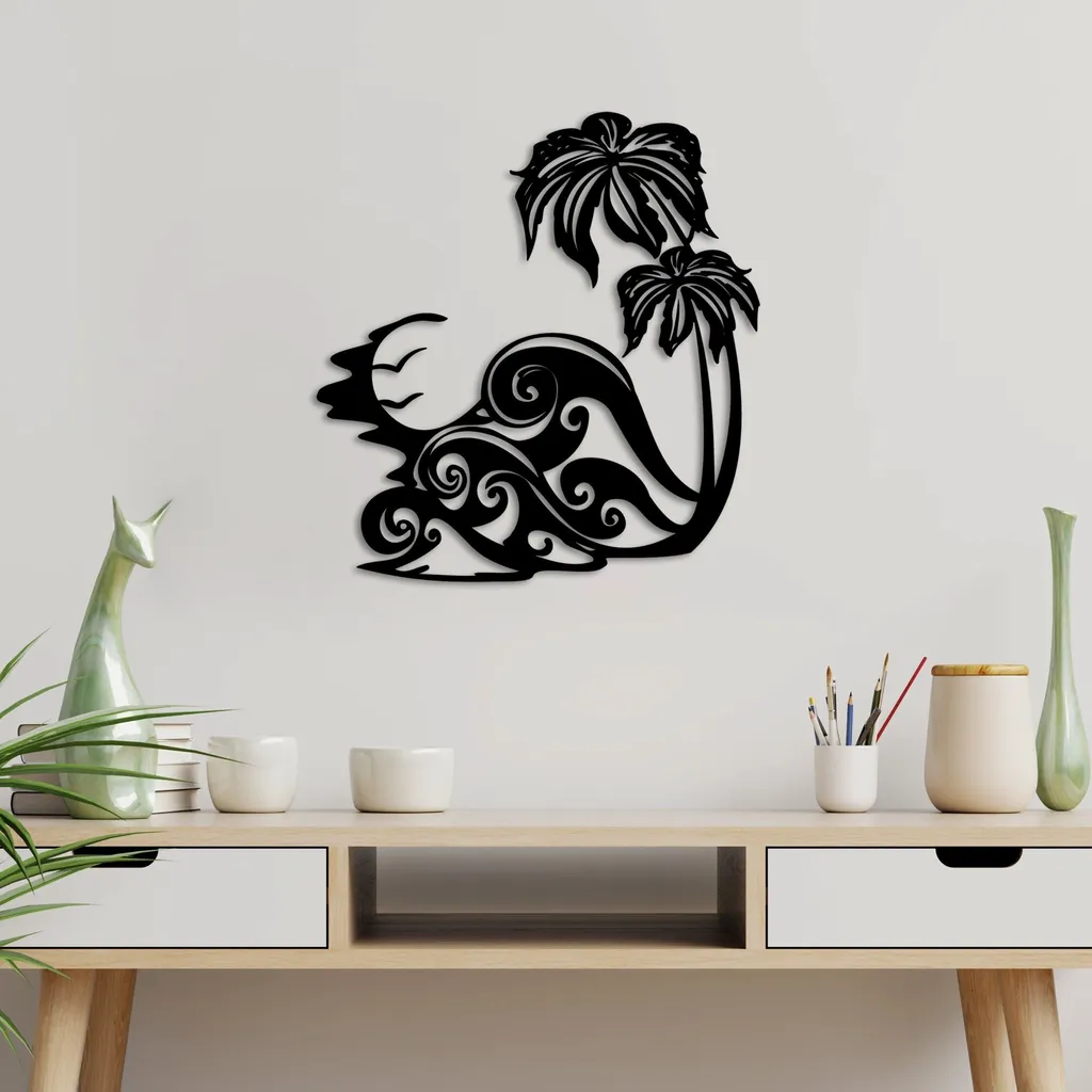 Wallity Waves 2 Metallo Nero - L'idea Regalo Perfetta per la Casa