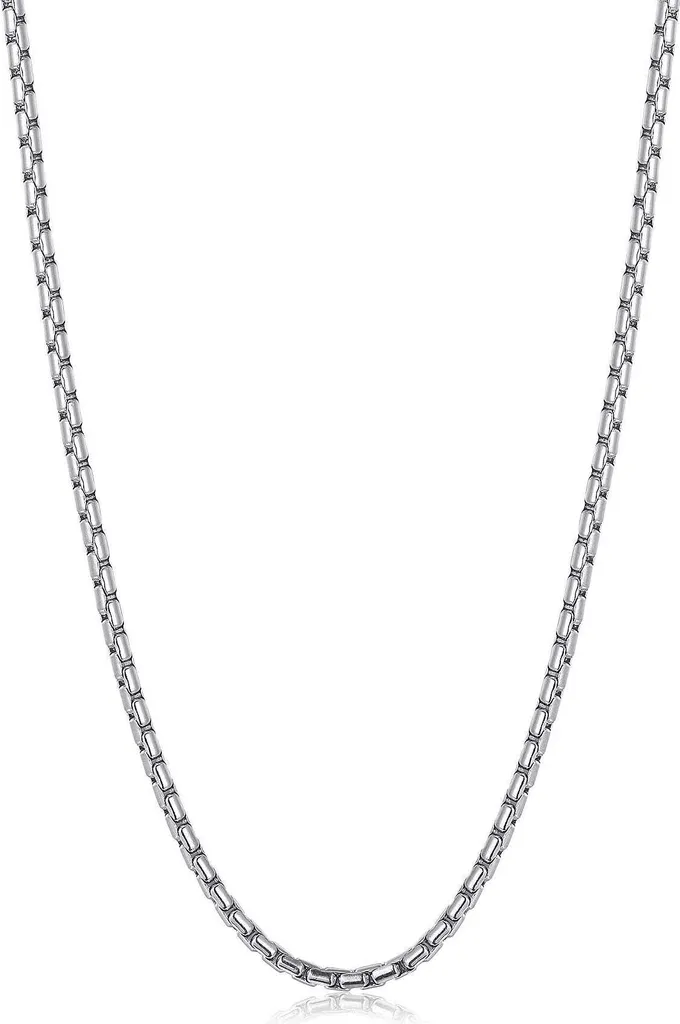 Collier Argent Homme Sagapò Ripple Chaîne Résistante Réglable 50-70 cm