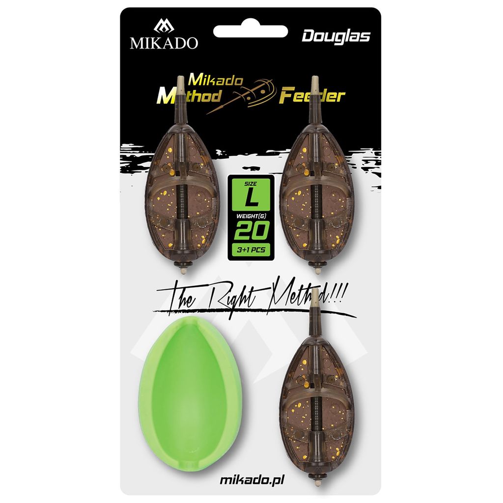 Mikado Method Feeder Körbe "Douglas" L - 3x30g + Form