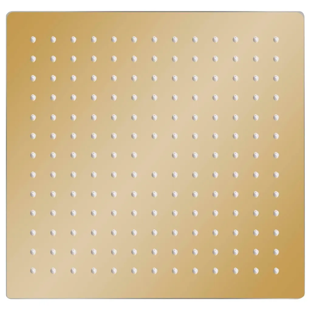 Soffione Doccia Oro 25x25 cm Quadrato vidaXL | Acciaio Inox a Pioggia
