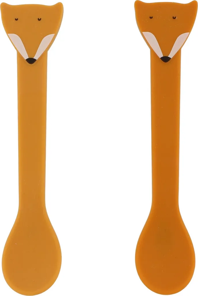 Set di cucchiai per bambini in silicone Trixie - Mr Fox - colorati e sicuri