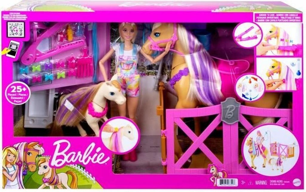 Barbie HGB58 - Fryzjerstwo i jazda konna, zestaw jeździecki Zdjęcie produktu 5