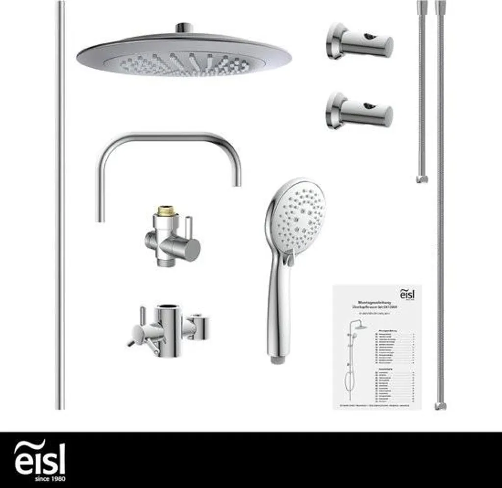 Douche de pluie sans percer : la solution pour locataires - Kit Chrome