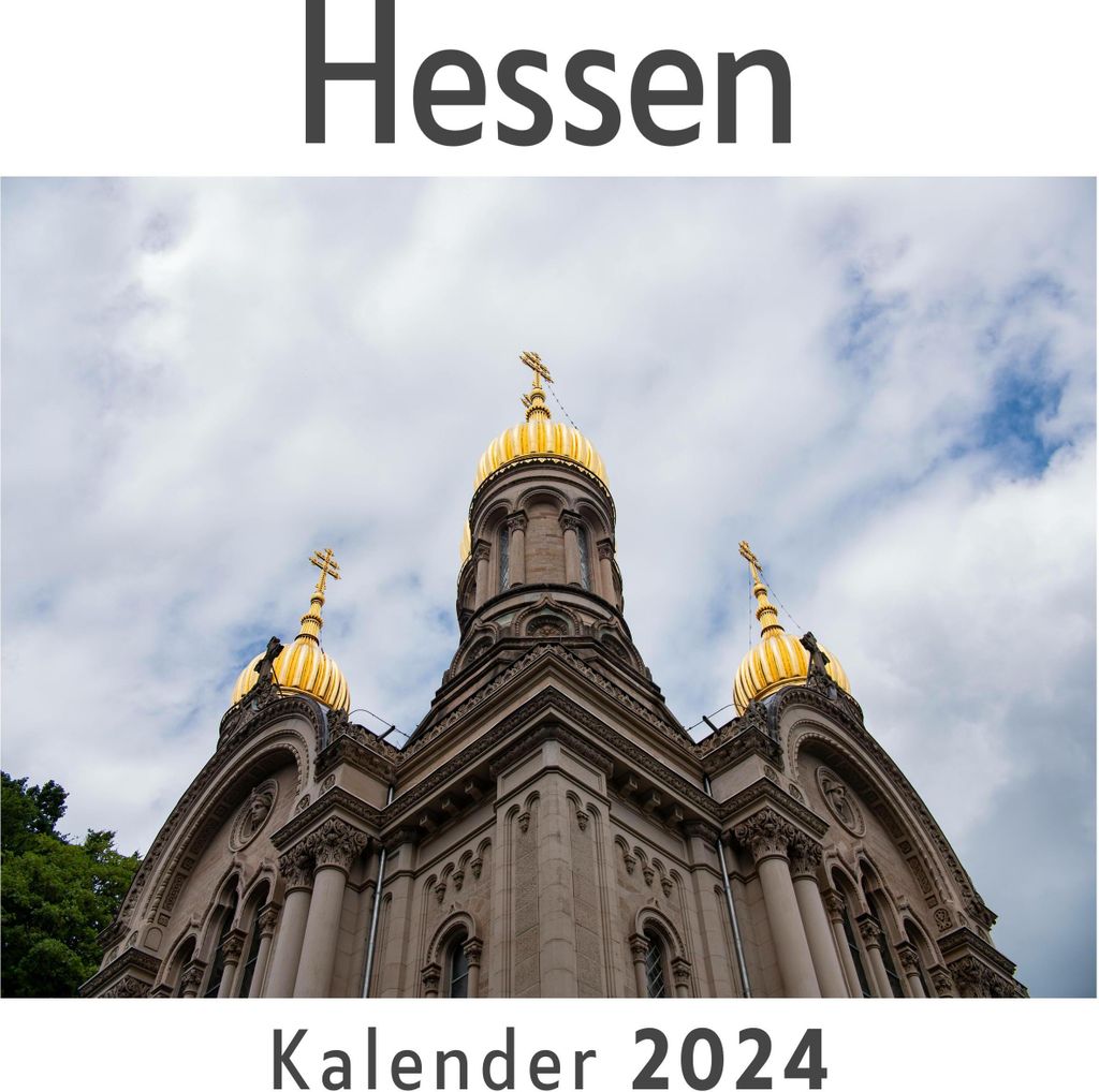 Hessen (Wandkalender 2024, Kalender DIN A4 quer, Monatskalender im Querformat mit Kalendarium, Das perfekte Geschenk)