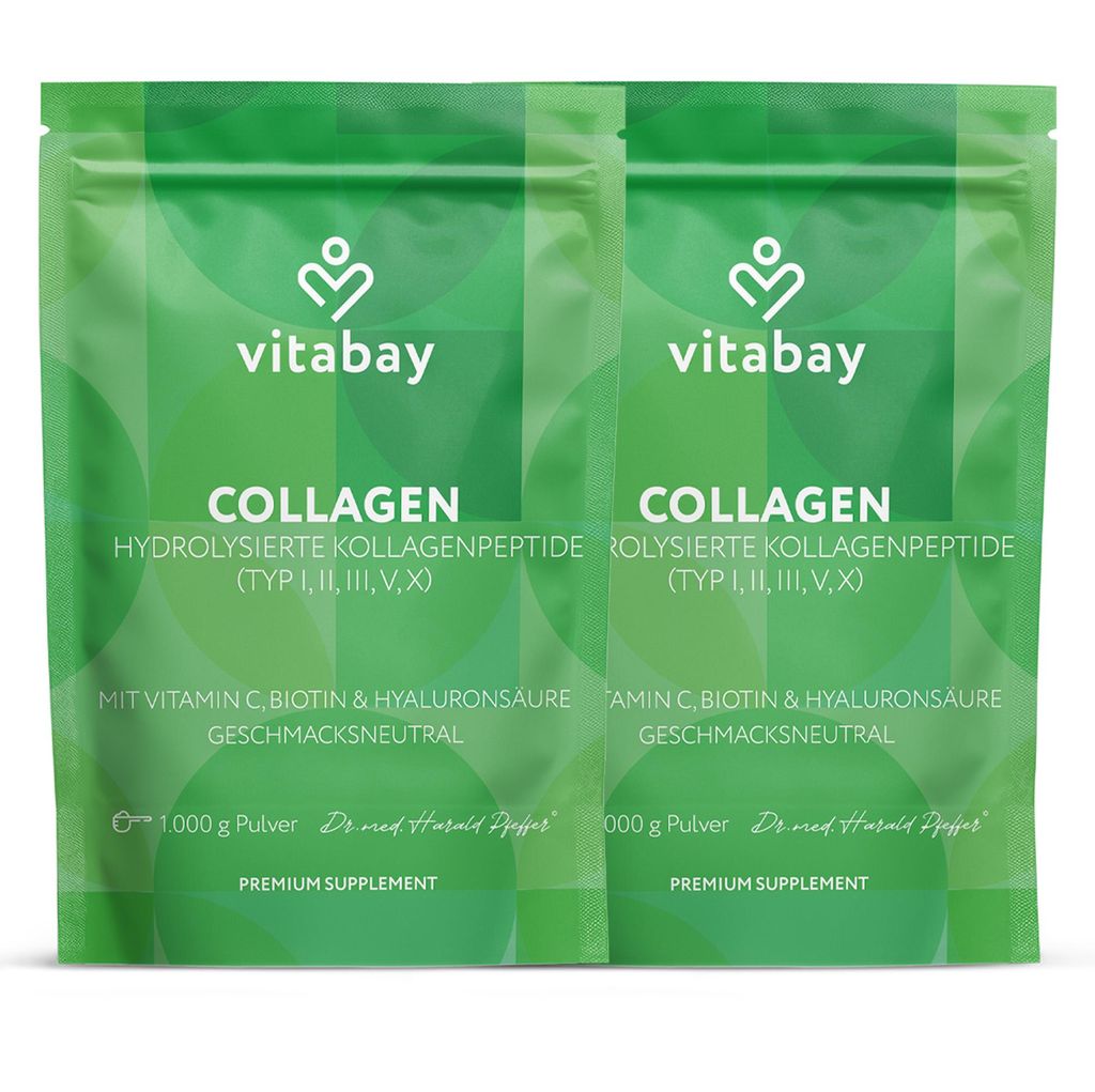 Vitabay Kollagen Pulver Komplex 2x1 kg Hochdosiert – Produktbild 