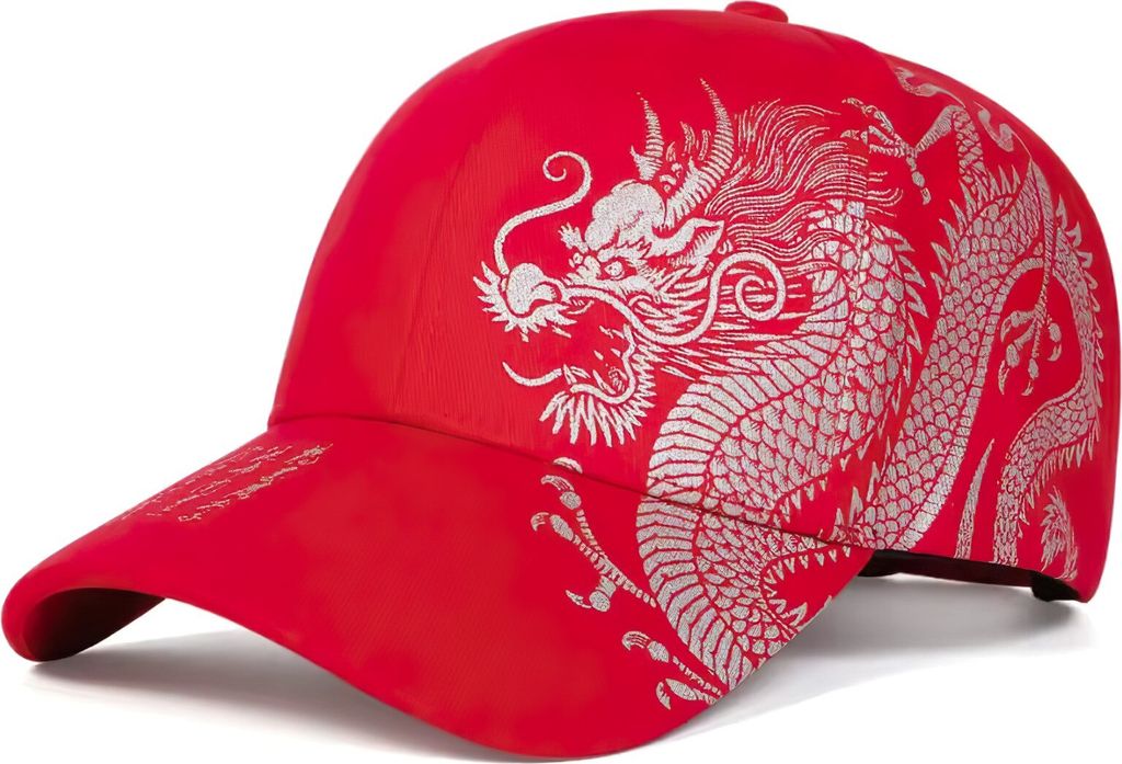 Basecap Dragon Spirit - Rote Kappe mit Drachenmotiv für starken Stil KP37110