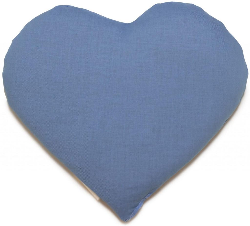 GIRAFFENLAND Leinsamenkissen Herz ca. 30x25cm - hellblau - Wärmekissen - Körnerkissen - Ein charmantes Geschenk