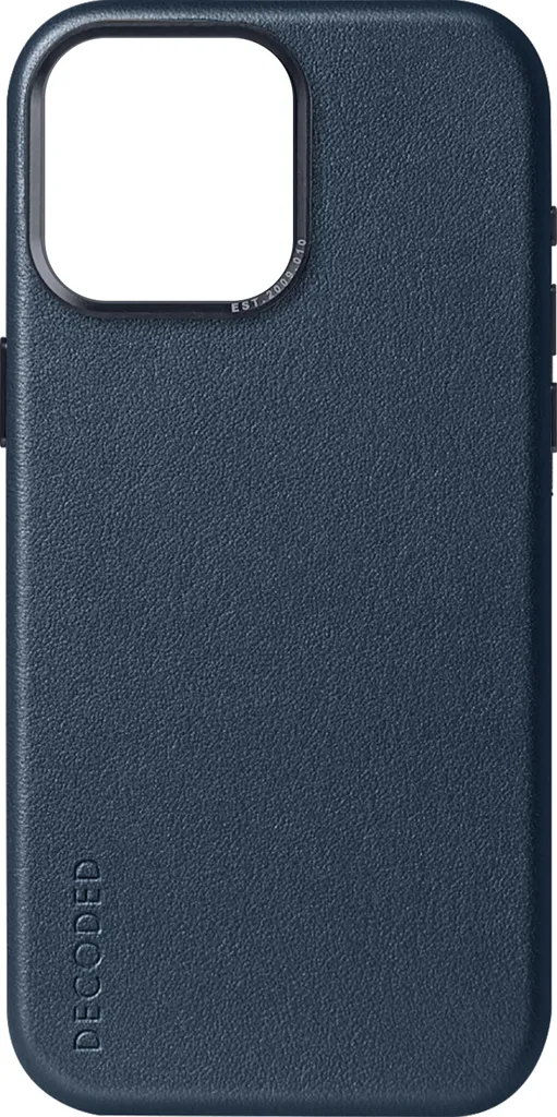Custodia Decoded iPhone 15 Pro Pelle True Navy MagSafe - Eleganza Vera