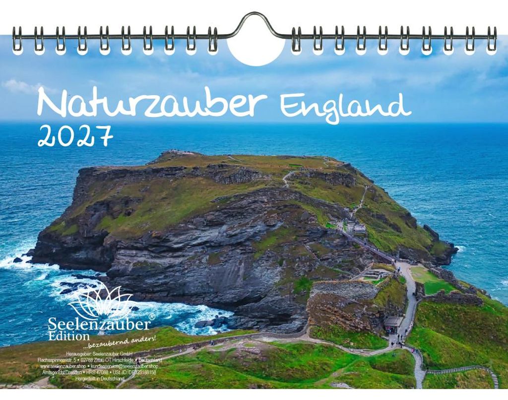 Naturzauber England DIN A5 Kalender für 2027 Landschaft Natur Reise Land Urlaub - Seelenzauber