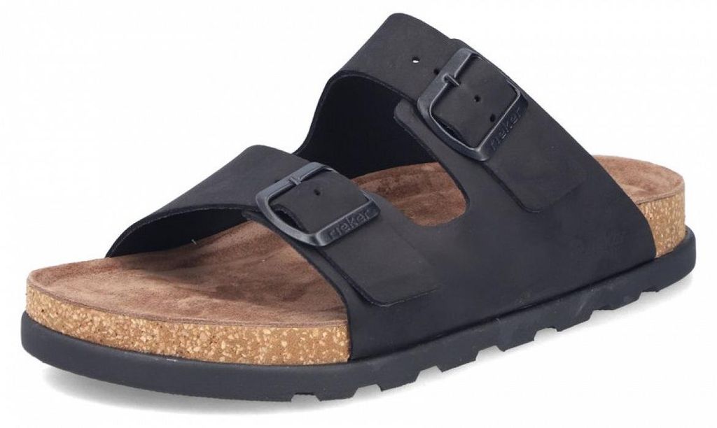 Rieker Herren Pantolette Leder Zweiriemer in Extraweite H Produktbild 