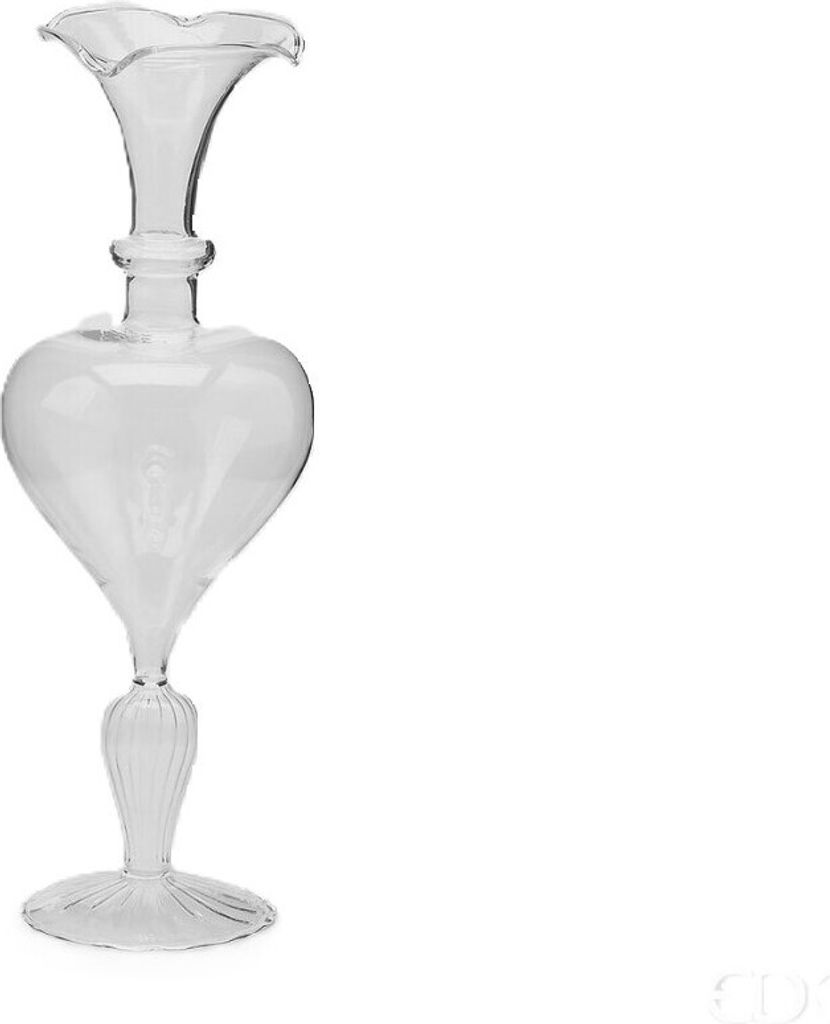 EDG Blumenvase Glas Transparent D 10 cm H 29 cm Öffnung 2,5 cm
