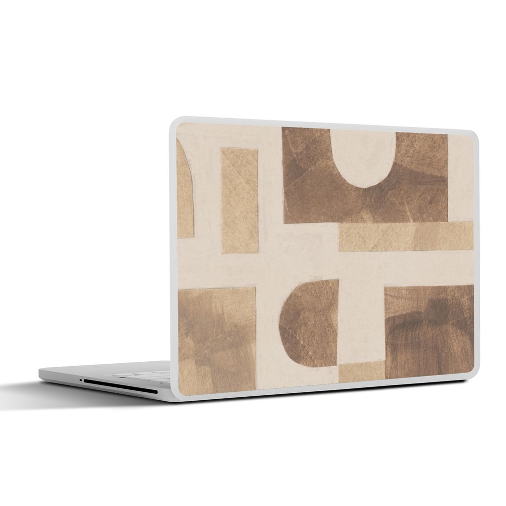 MuchoWow Laptop Aufkleber Sticker Cover Abstrakt - Puzzle - Formen - Farben 36.5x27.5 cm - Laptop-Sticker