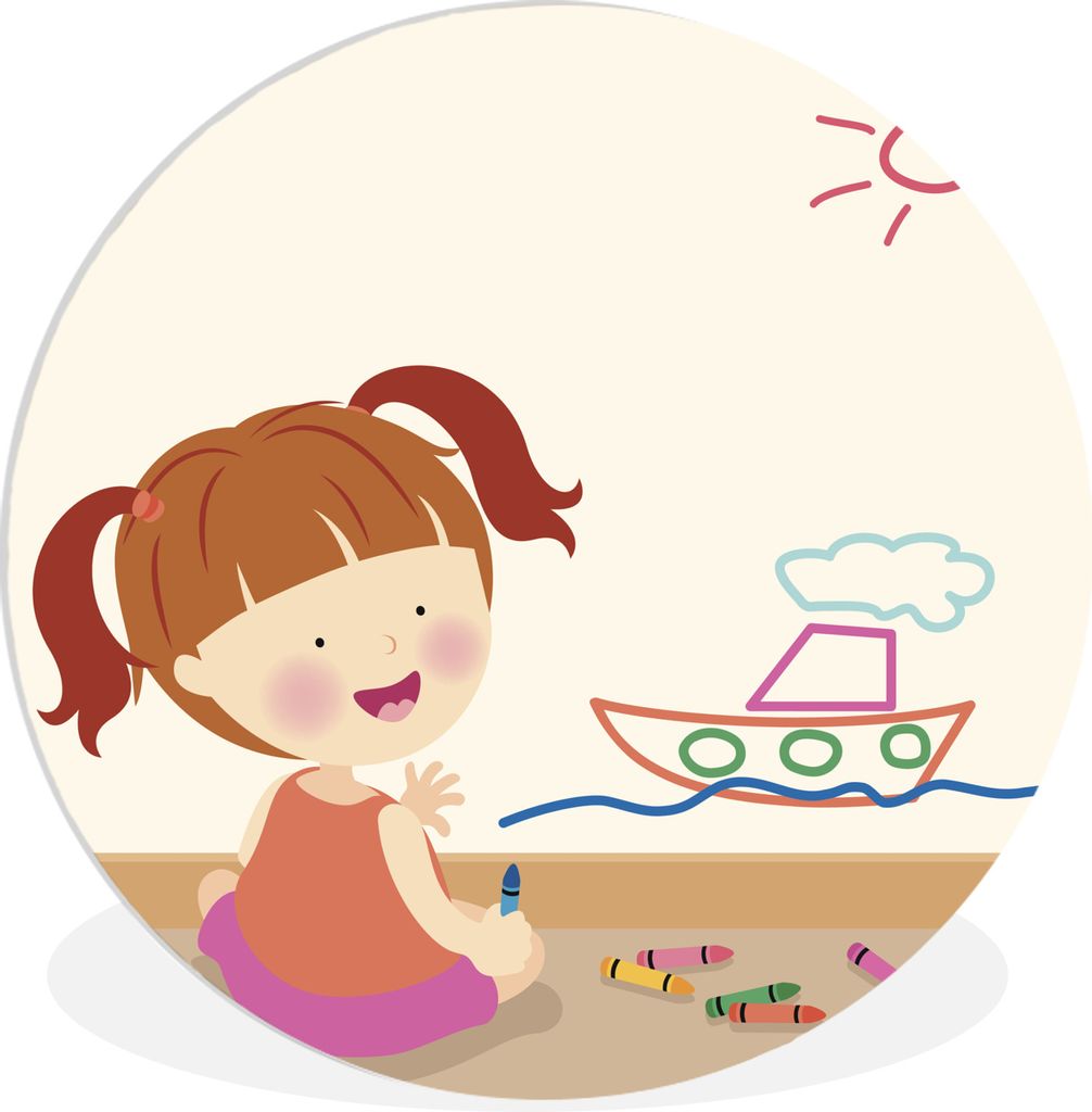 MuchoWow - Wand-Kreis - Wohnzimmer - Bild - Runde - Wanddeko - Dibond - Kunstdrucke