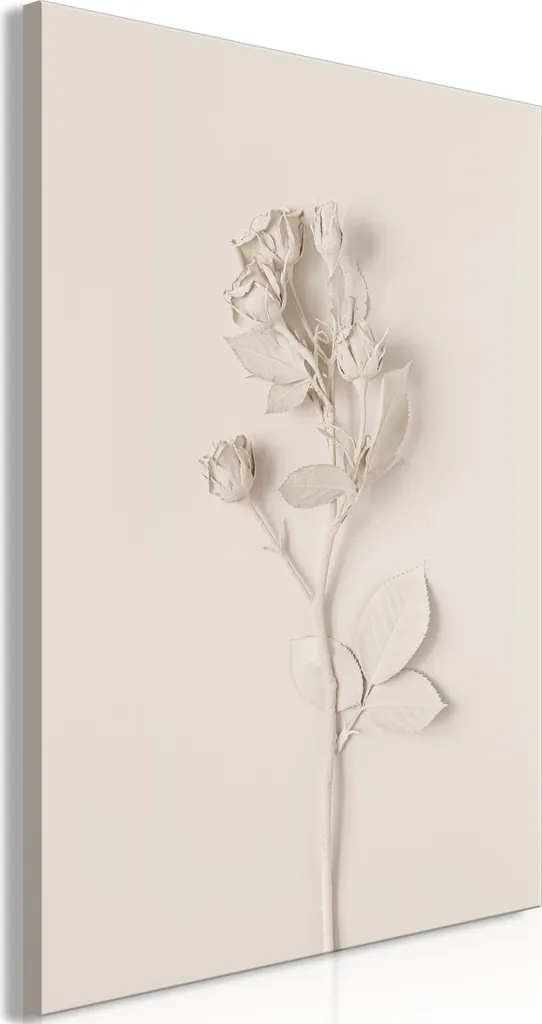 Quadro su tela italiano - Rosa armoniosa (1 parte) verticale 80x120 cm Fiori b-B-0636-b-a