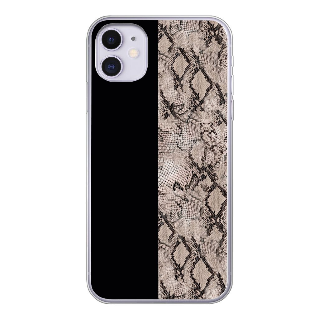 MuchoWow Handyhülle Schutzhülle Hülle für iPhone 11 Schlangen - Design - Reptilien Silikon Softcase Handy Hülle - Handytasche