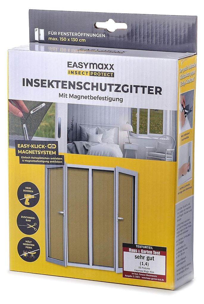 EASYMAXX Moskitonetz mit 12 Magnetbefestigung für Fenster Zdjęcie produktu 