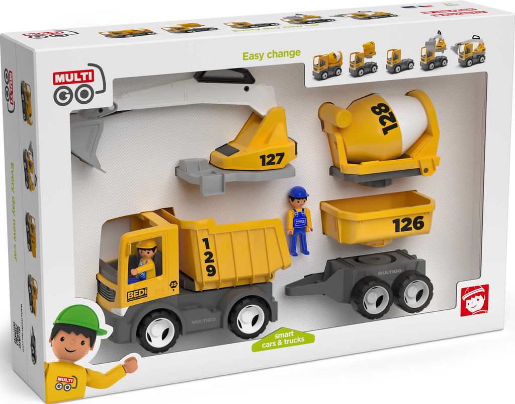 MultiGO Build set - figurky Igráčků stavbařů s auty Obrázek produktu 
