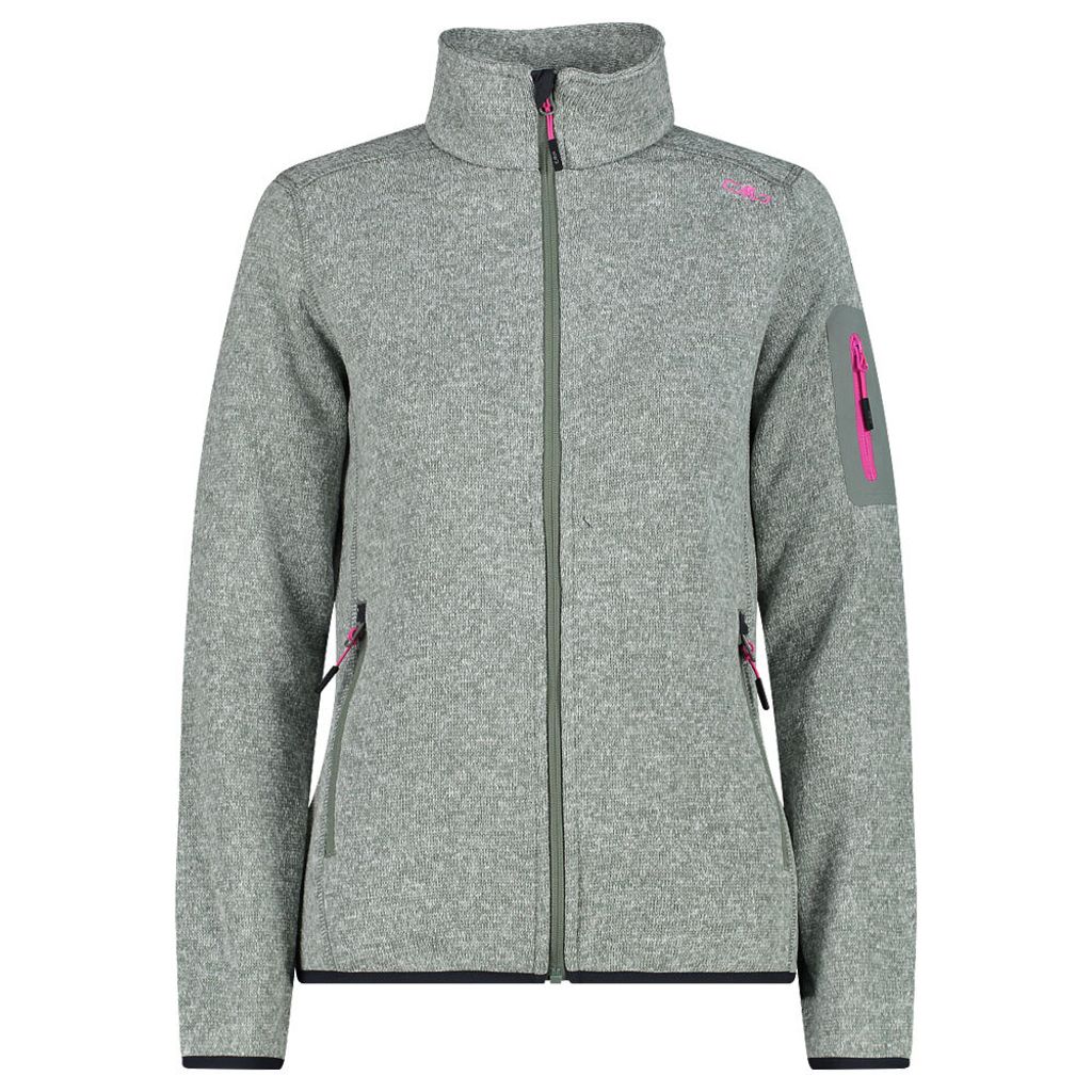 CMP Damen Strickfleecejacke ohne Kapuze 3H14746 : 46 : mineral Farbe: mineral Größe: 46