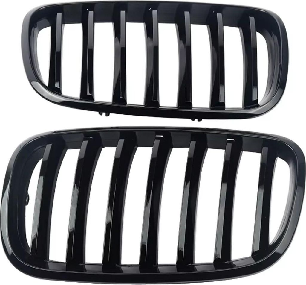 Vordere Nieren-Grille Iron – Glänzend Schwarz – Für BMW X5 E70 / X6 E71 (2007-2013)