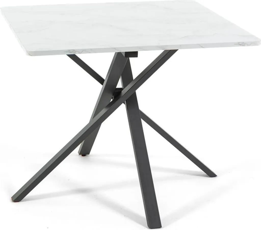 Tavolo Quadrato 90x90 Carlo Marmo Bianco: Design Moderno e Robusto