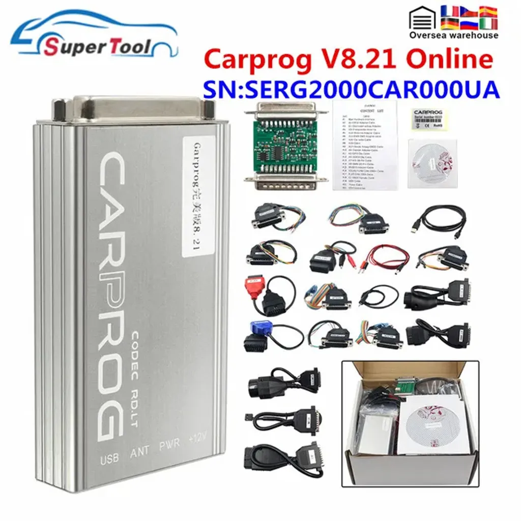 Solution Carprog V13.77 pour Programmation de Puce ECU et Maintenance V8.21 - 2