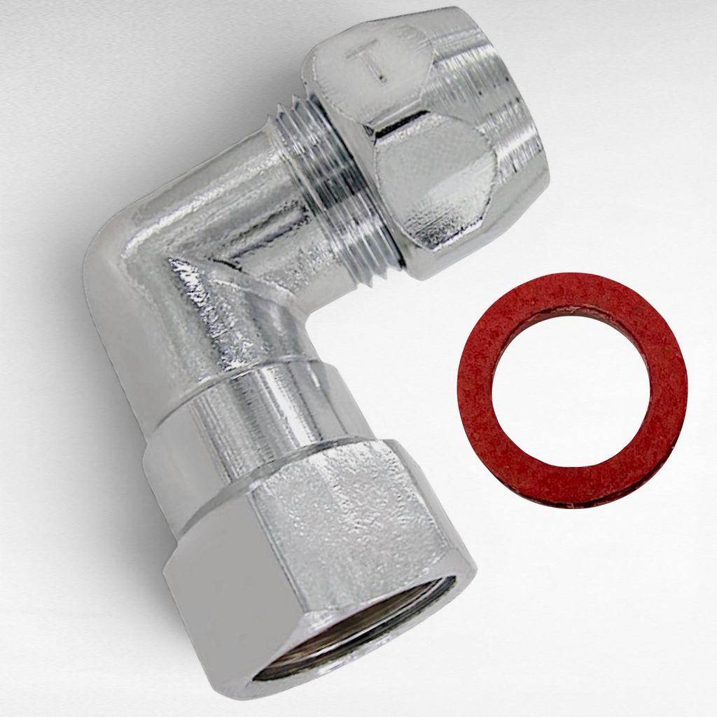Winkel Verschraubung für Eckventil 3/8 Zoll x 10 mm Produktbild 