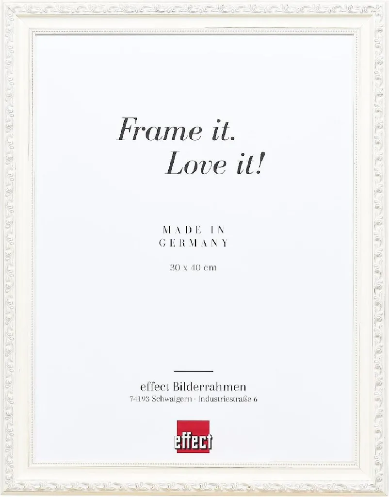 Cornice Shabby Chic Bianca 10x10 Barocca - Profilo 37 Design