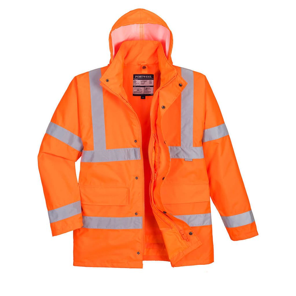 Portwest S468 Warnschutz-Verkehrs-Jacke 4-in-1 Orange Gr. XXXL