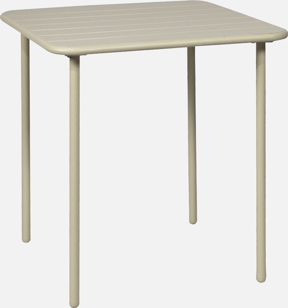 sweeek - Gartentisch aus Stahl 2 Plätze - Beige Produktbild 